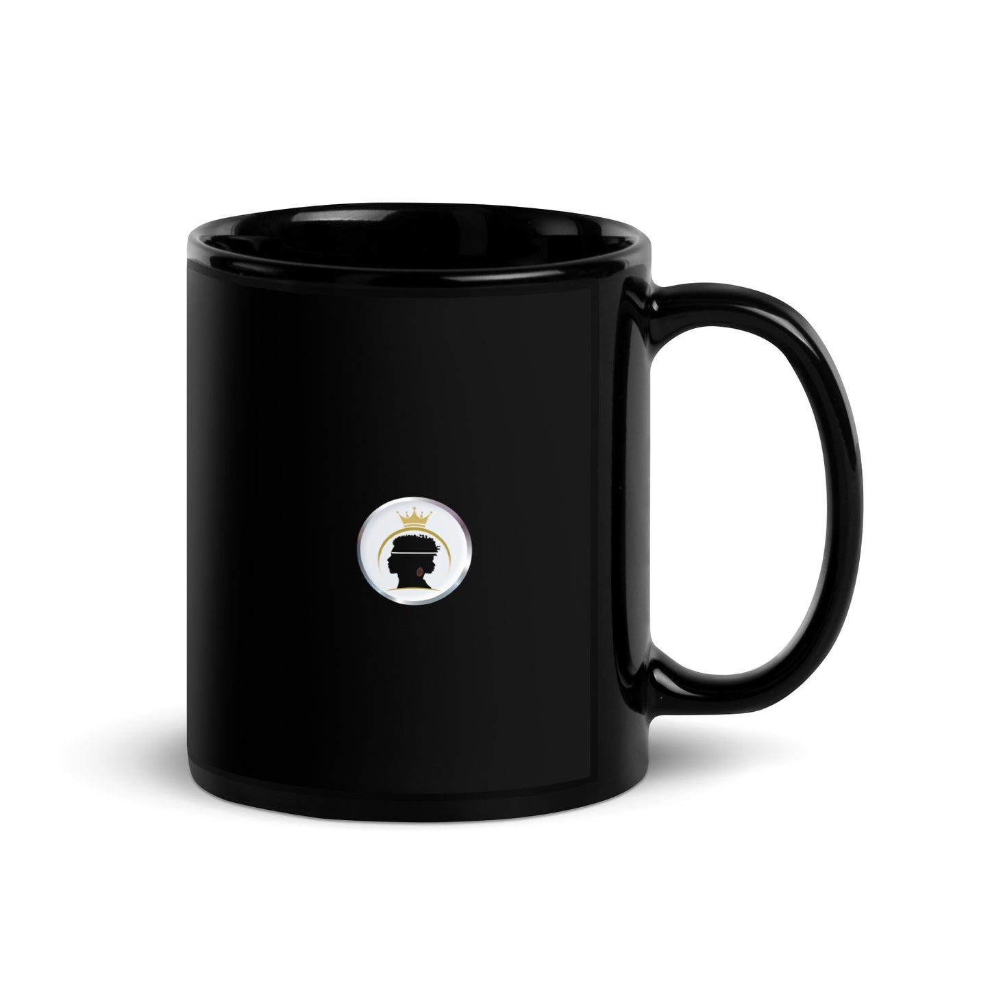 Gohdess Rising Black Glossy Mug