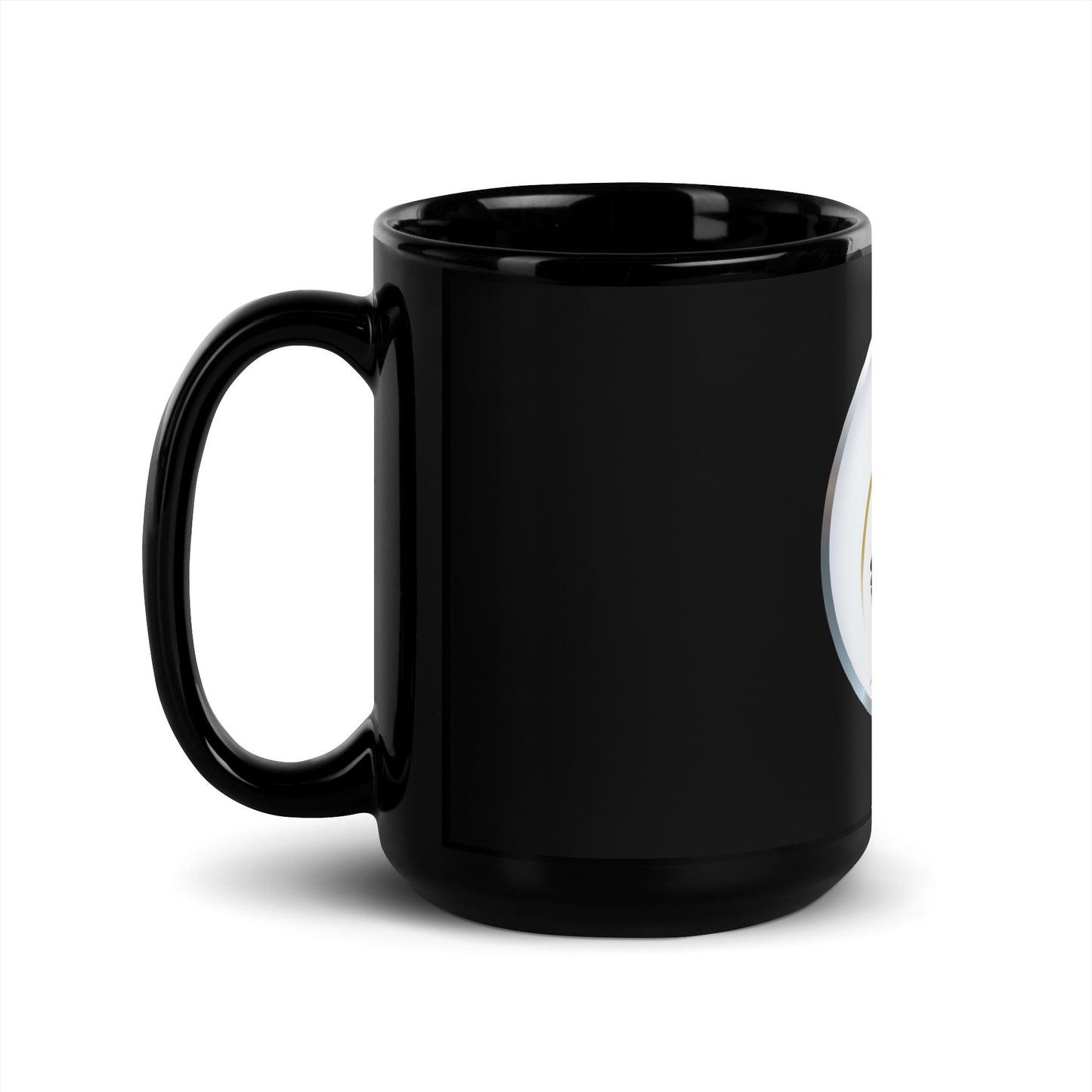 Gohdess Rising Black Glossy Mug