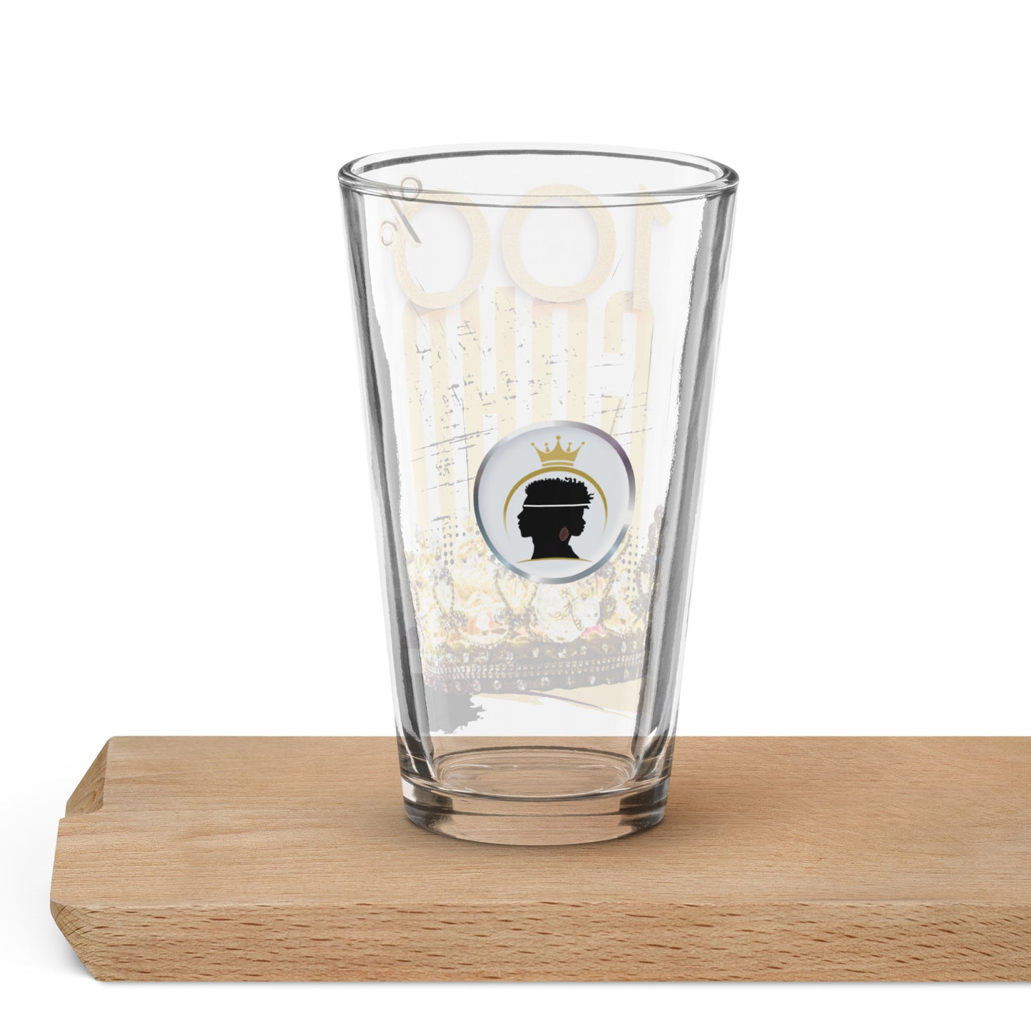 100% Gohd Shaker Pint Glass